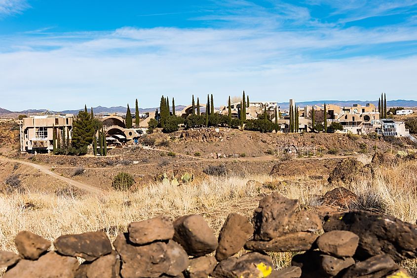 A view of Arcosanti, Arizona.