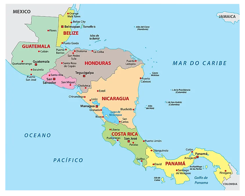 Central America map