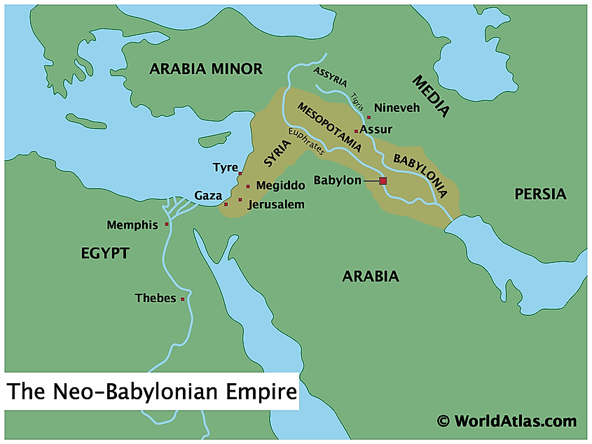Map of neo babylonian empire