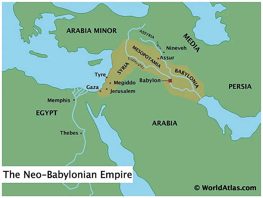 map of babylon during nebuchadnezzar