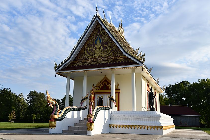 Lao Buddha Ariyamedtaram Temple in Morris, Connecticut