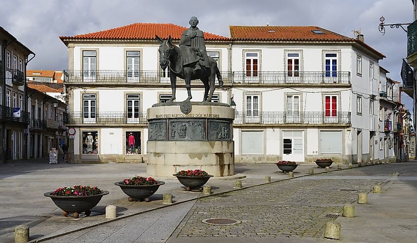 Bartholomew of Braga Equestrian statue, Viana do Castelo, Minho, Portugal
