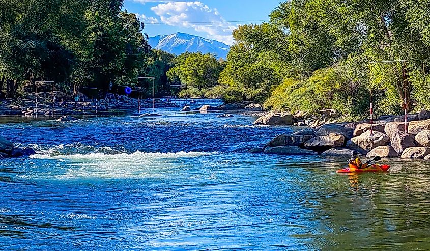 Afternoon on the Arkansas River in Salida, Colorado