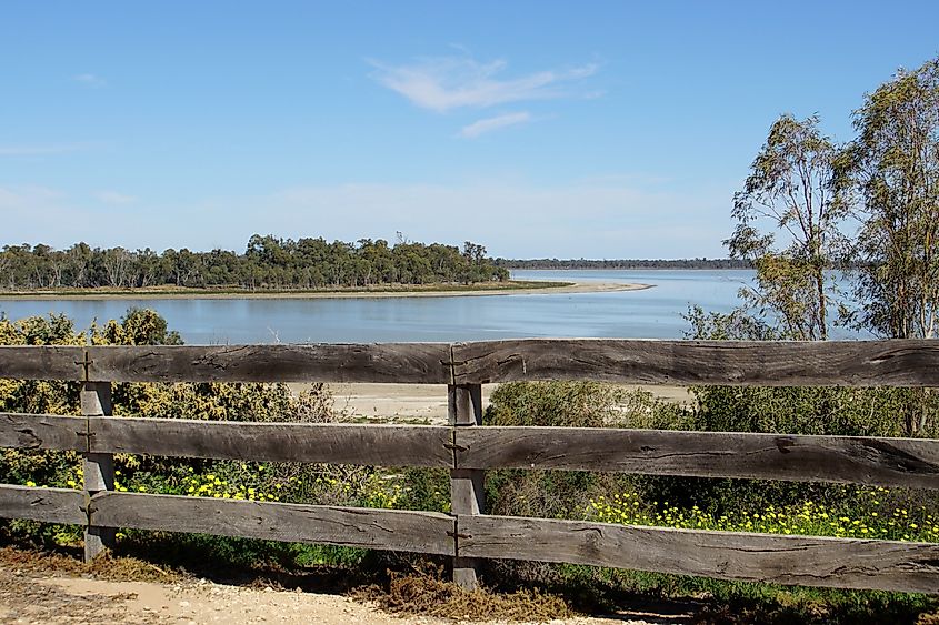 Yanga Lake is not far from Goodnight, New South Wales.