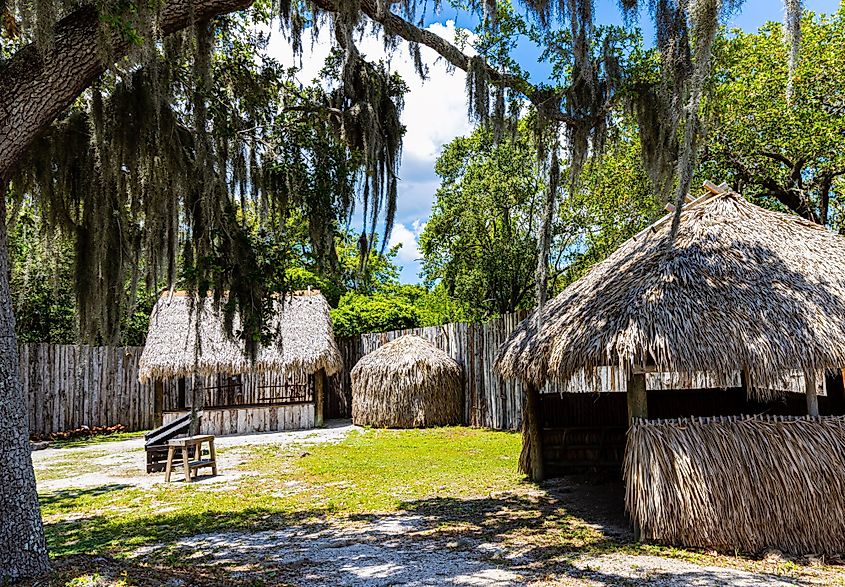 Thatch Hut Interpretive Center at De Soto National Memorial, Bradenton, Florida