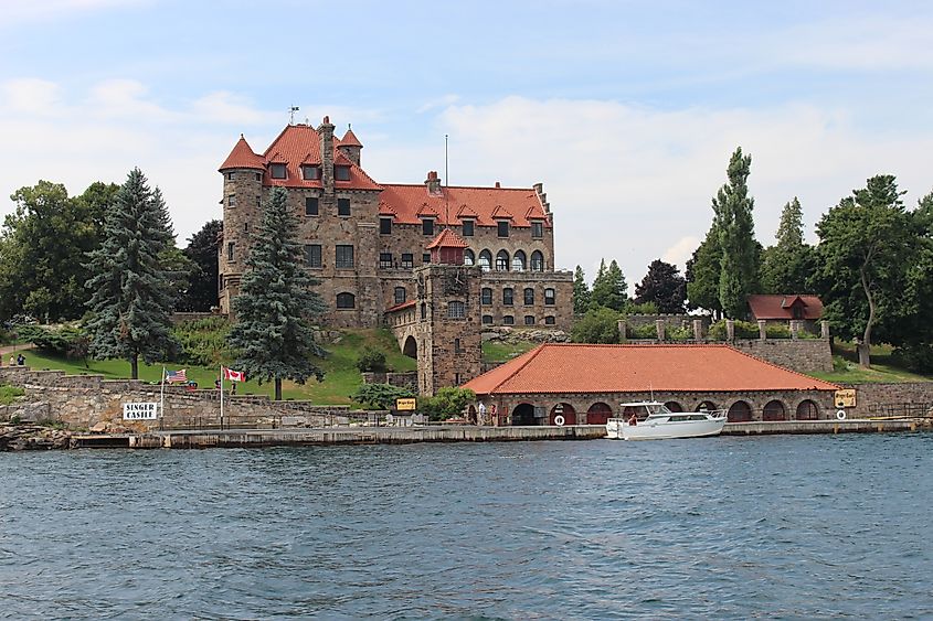 Singer Castle on Dark Island near Chippewa Bay, New York.