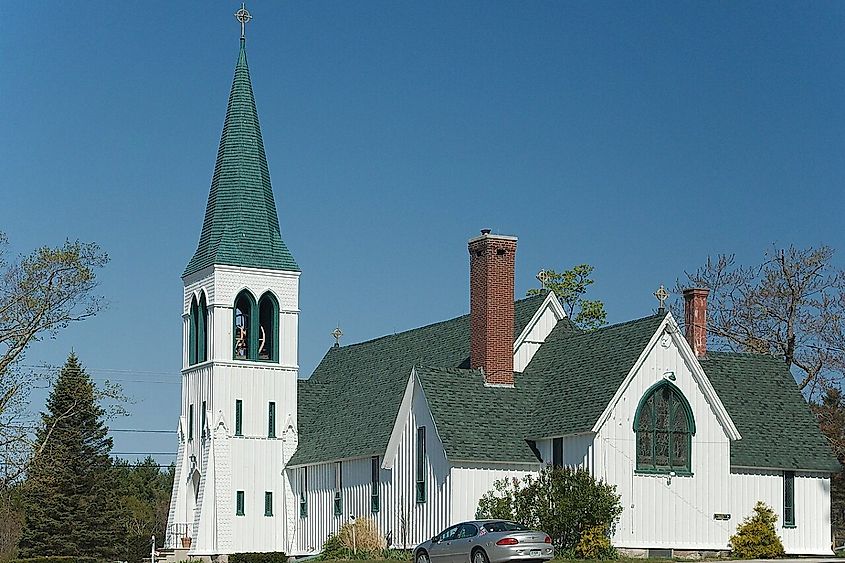 St. John the Baptist Church, built between 1874 and 1877, is an historic Episcopal church located at 118 High Street in the village of Sanbornville in Wakefield, New Hampshire.
