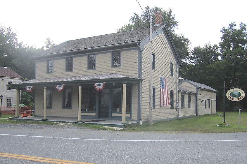Historic tavern located at Grooms Corners in Saratoga County, New York