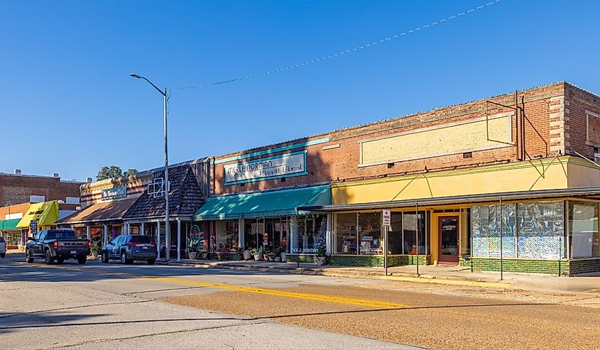  The old business district along Main St. in Piggott, Arkansas