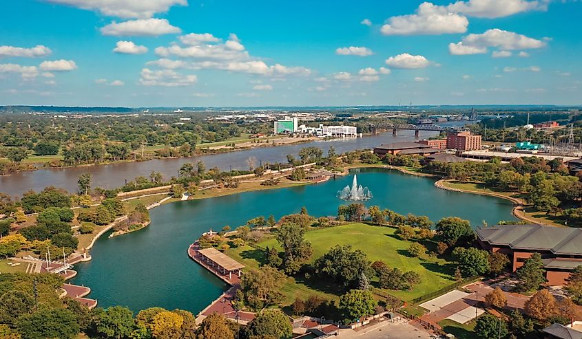 Aerial view of Omaha Nebraska