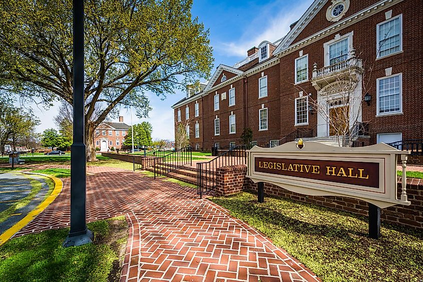 The Delaware State Capitol Building in Dover, Delaware