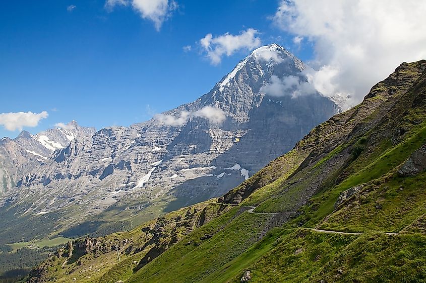 The North Face of the Eiger in the Bernese Alps.