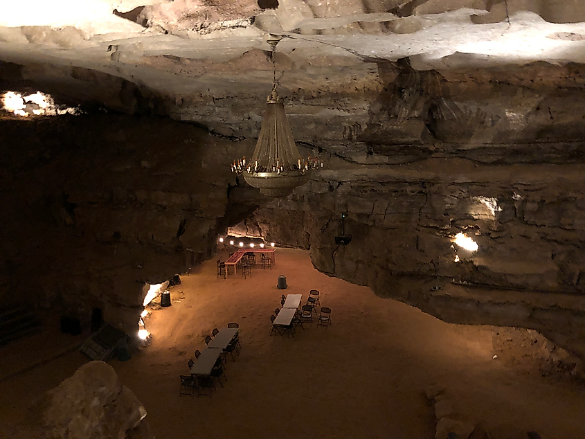The Volcano Room in Cumberland Caverns