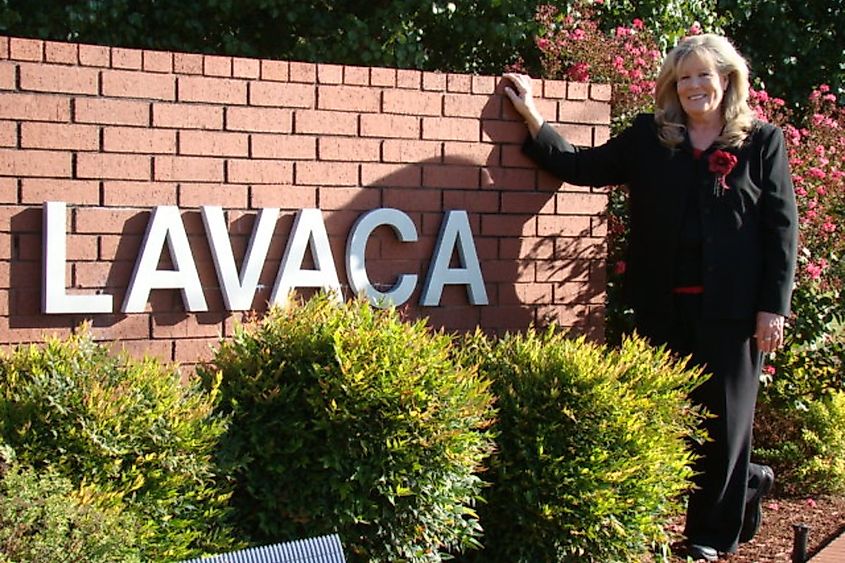 Beautiful entrance sign to Lavaca, Arkansas.