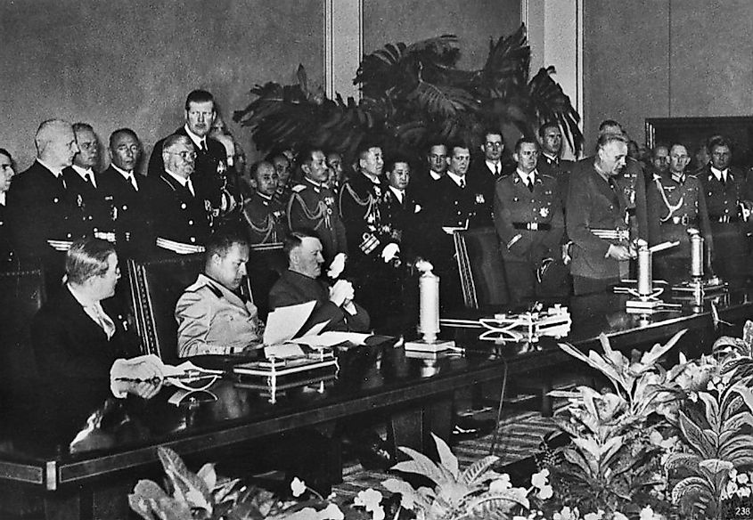 Signing ceremony for the Axis Powers Tripartite Pact;