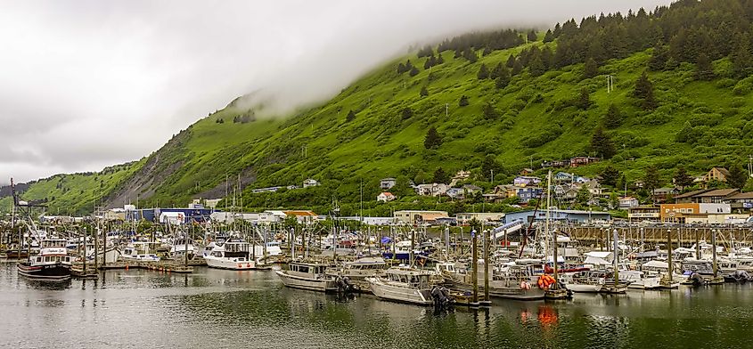 The waterfront in Kodiak, Alaska.