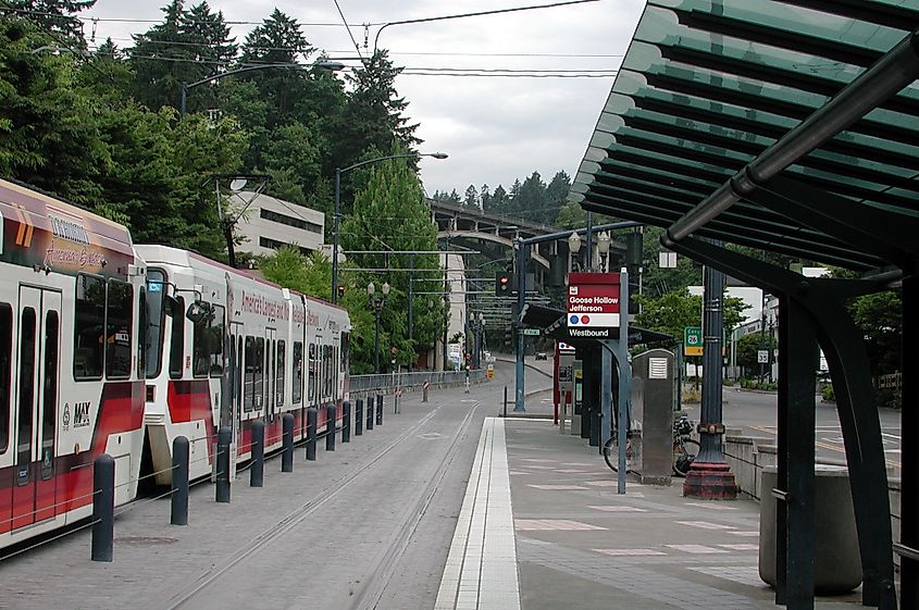 Goose Hollow MAX station, Portland, Oregon