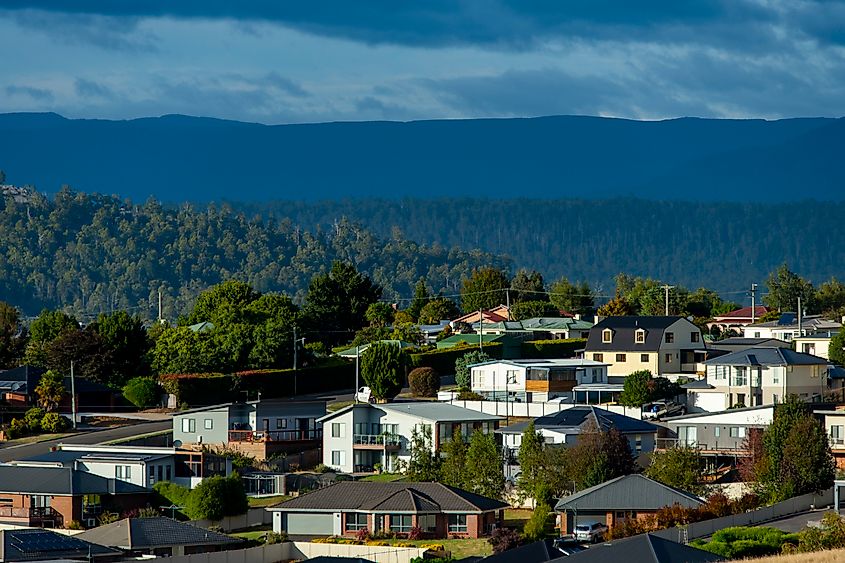 Town of Deloraine in Tasmania, Australia.