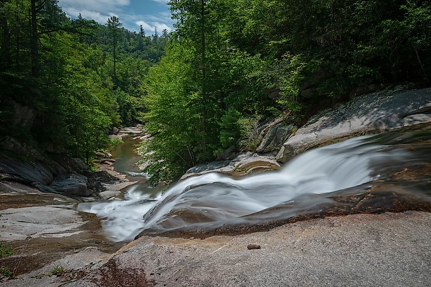 Gragg Prong falls in Mortimer, North Carolina.