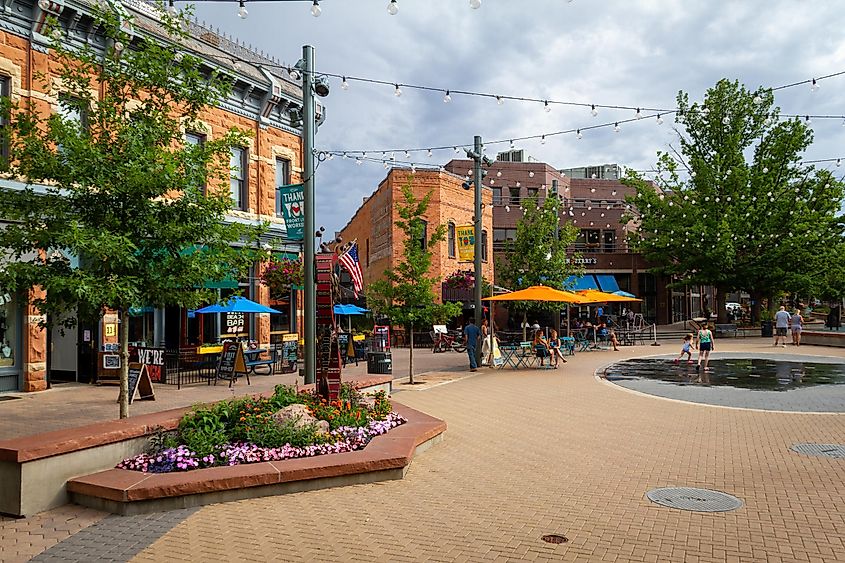 Downtown Fort Collins, Colorado.