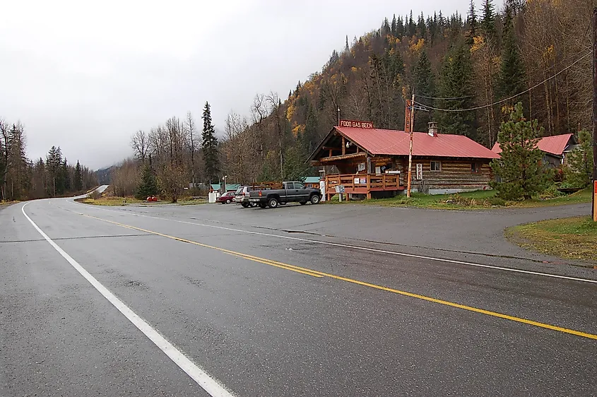 The 33-Mile Roadhouse along the Haines Highway
