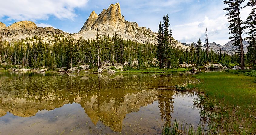 El Capitan peak in the Sawtooth Wilderness Area of Idaho near Alice Lake