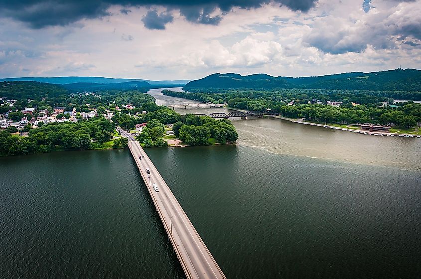 View of the Susquehanna River in Pennsylvania.