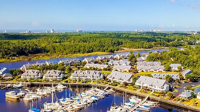 Aerial view of Myrtle Beach, South Carolina