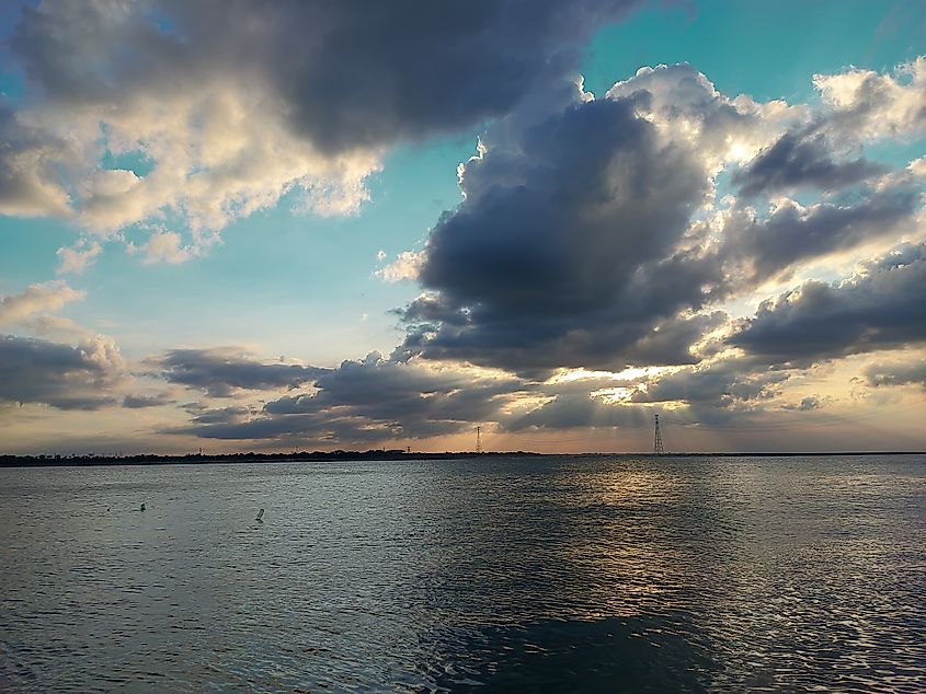 Beautiful sunset over Lake Pontchartrain.