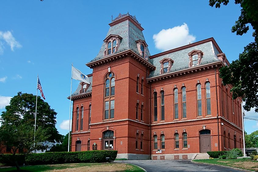 Historical Town Hall of Hudson, Massachusetts