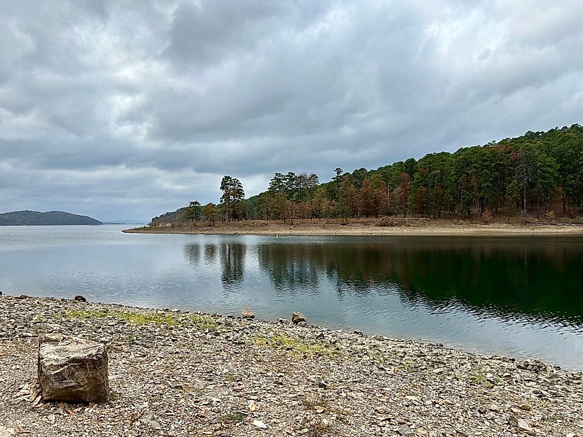 View of Lake Ouachita in Hot Springs Arkansas.