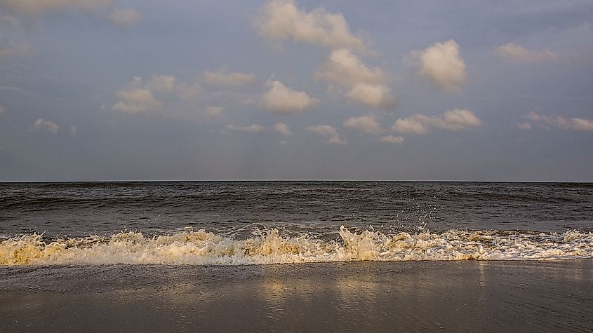 The beach at Waves, North Carolina, on Hatteras Island