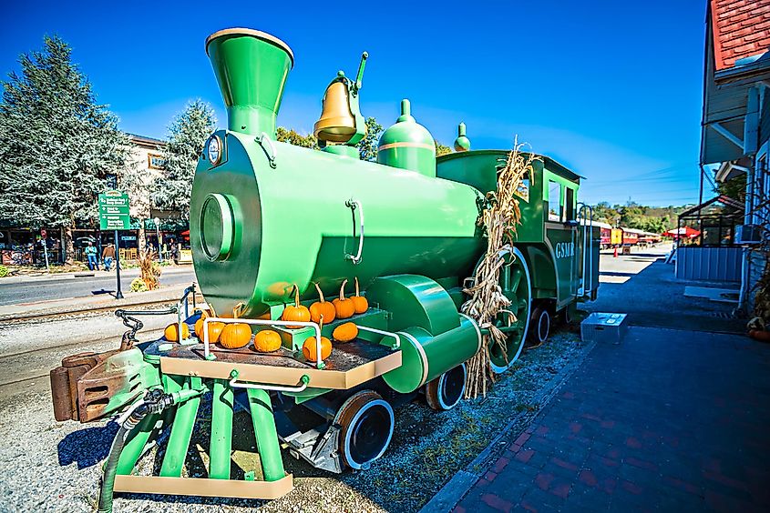 Train to the Great Smoky Mountains in Bryson City, North Carolina.