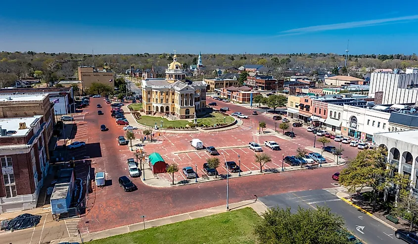Aerial view of Marshall Town Square