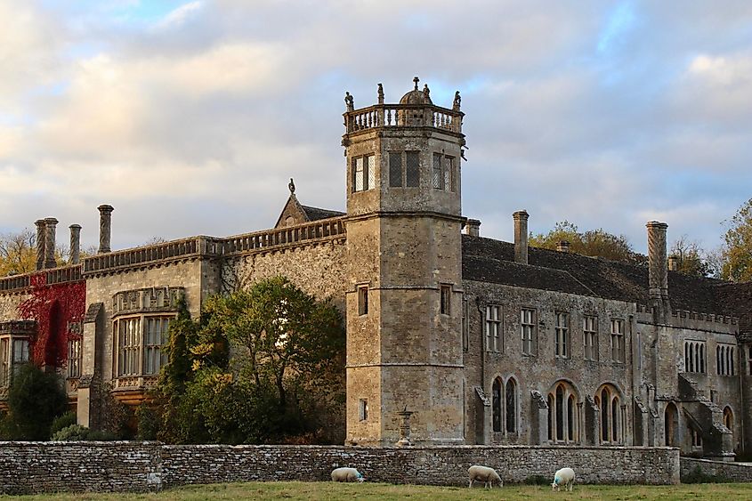 Lacock Abbey in Lacock, England.