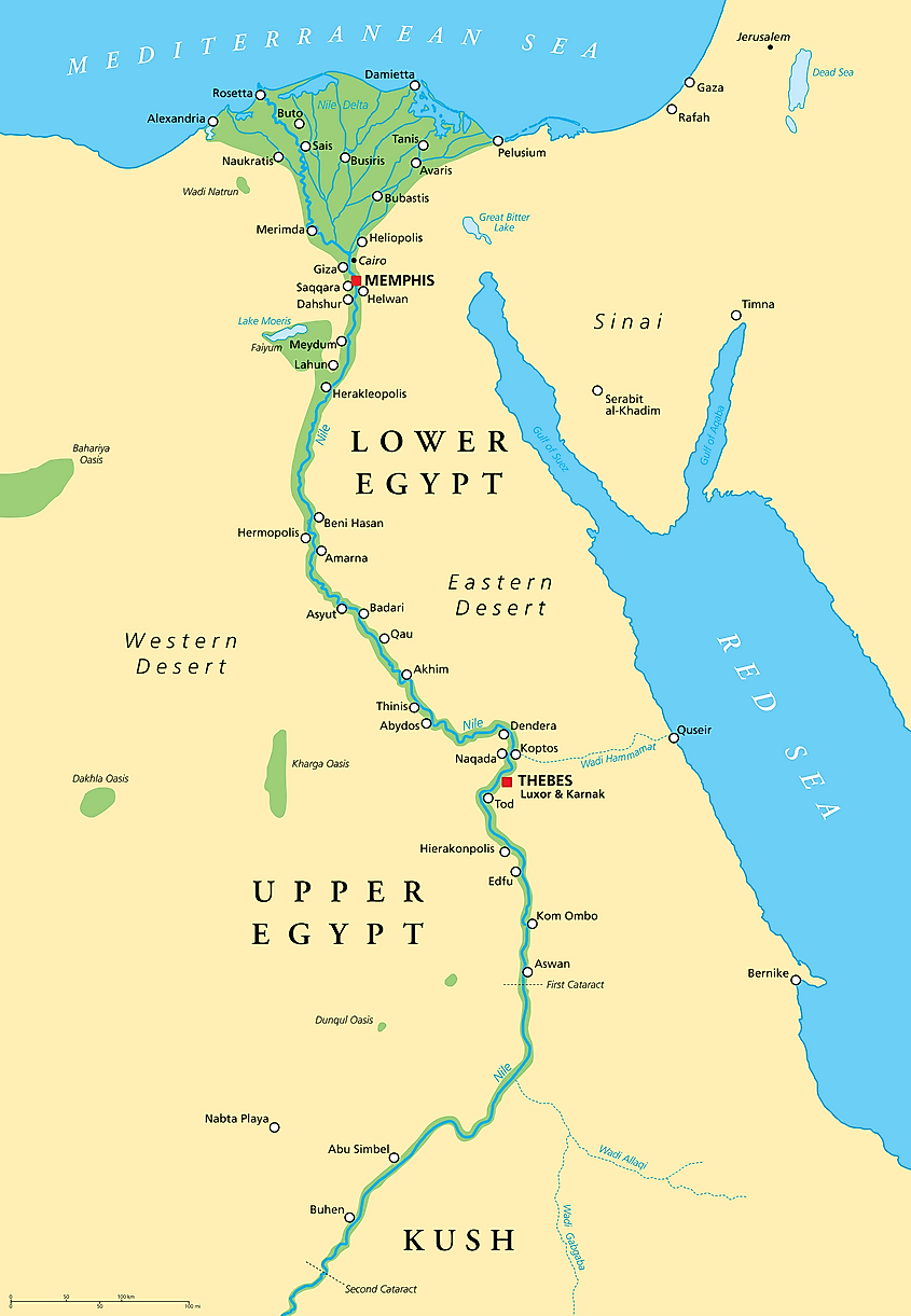 Nile river map