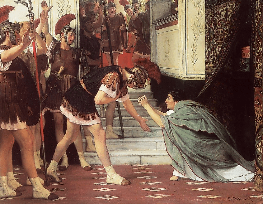 The Praetorian Guard proclaiming Claudius as the Roman Emperor