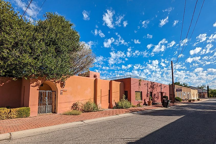 Homes in Mesilla, New Mexico.