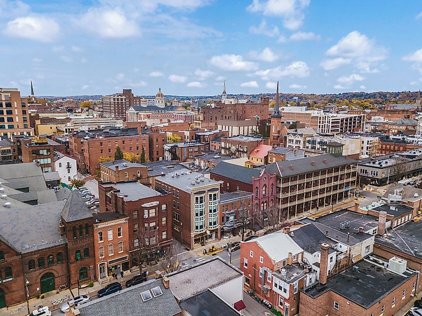 Downtown York, Pennsylvania off Beaver street in the Historic District