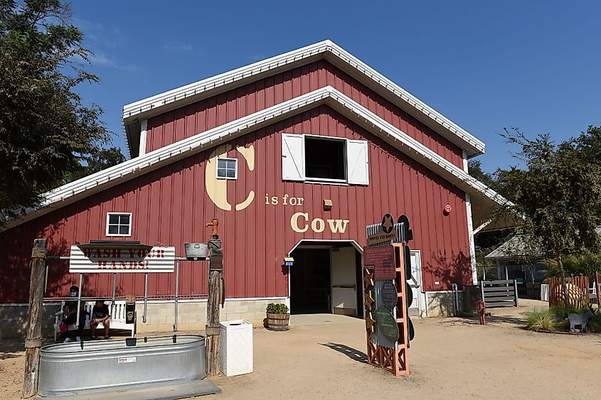 Crean Family Farms Barn at the Santa Ana Zoo at Prentice Park, Santa Ana, California