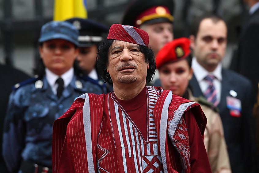 President of Libya's Muammar Gaddafi