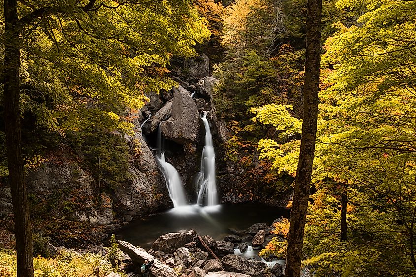 Bash Bish Falls State Park in fall.