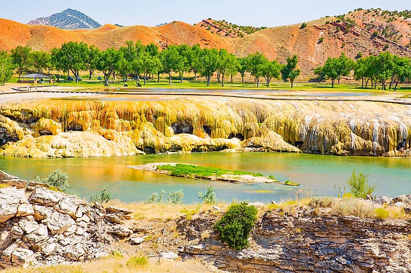 The Hot Springs State Park in Thermopolis, Wyoming