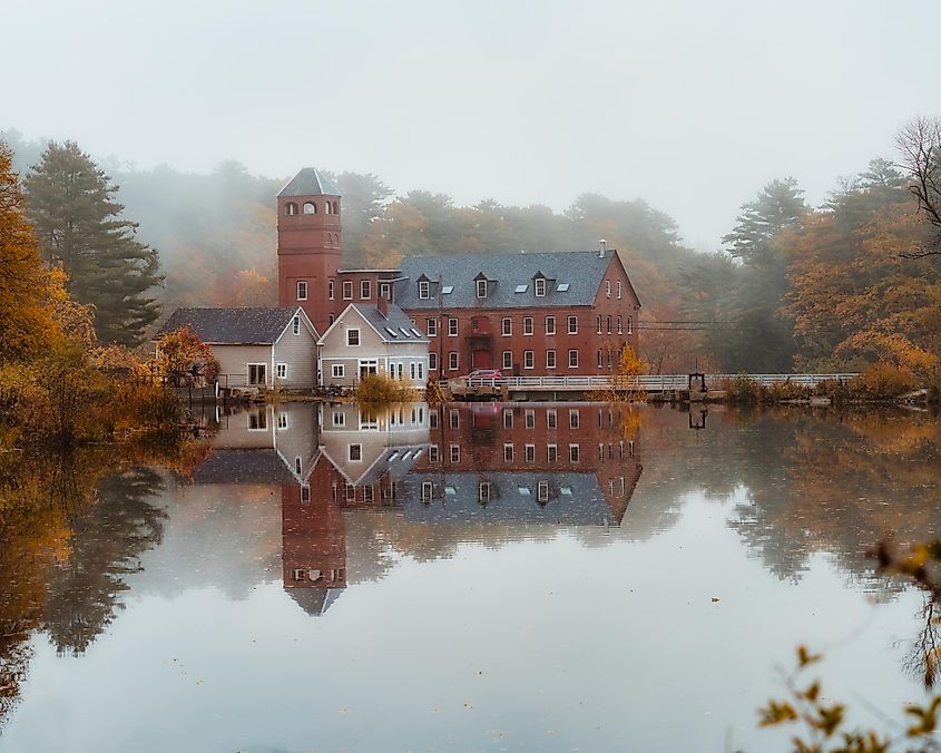 Yarmouth, Maine, on a cold autumn morning.