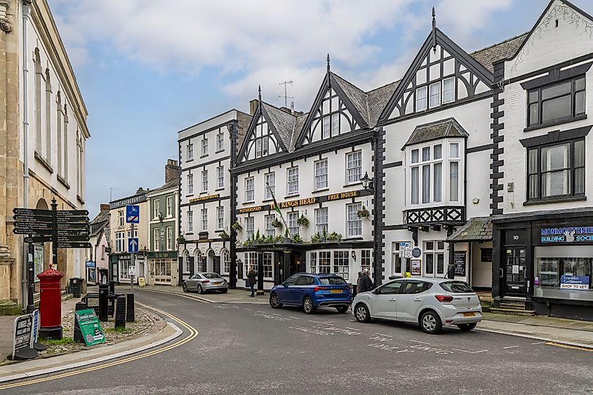 Kings Head Hotel in Monmouth, Wales, on Agincourt Square.