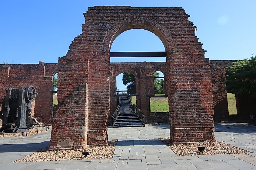 The Tredegar Iron Works in Richmond, Virginia, was the biggest iron works in the Confederacy during the American Civil War