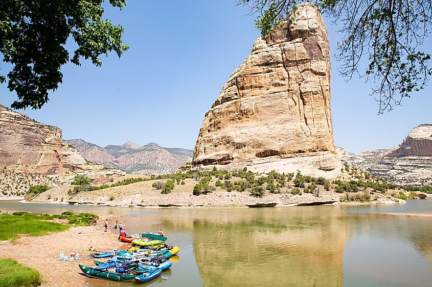 Steamboat Rock in Echo Canyon, Dinosaur National Monument, Utah and Colorado.