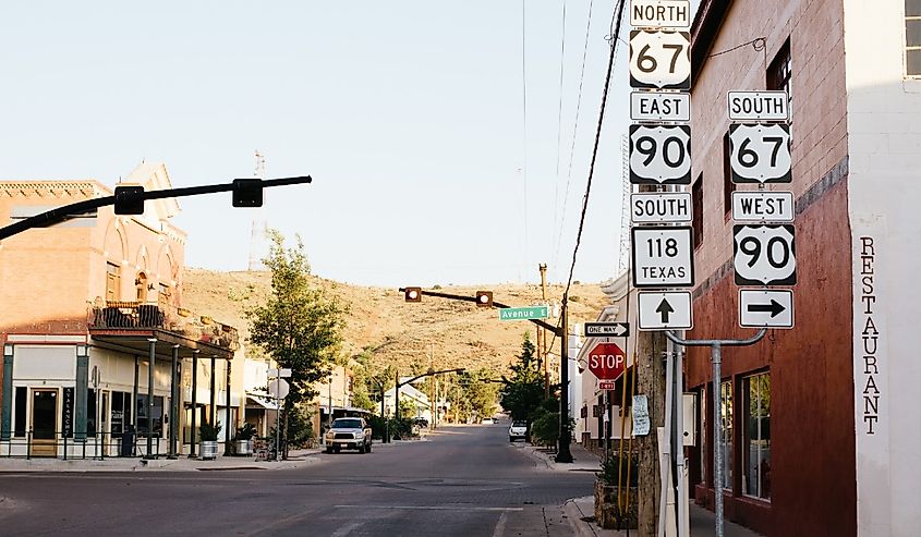 Downtown streets, Alpine, Texas.