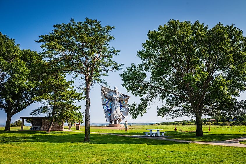 The Dignity of Earth and Sky sculpture in Chamberlain, South Dakota