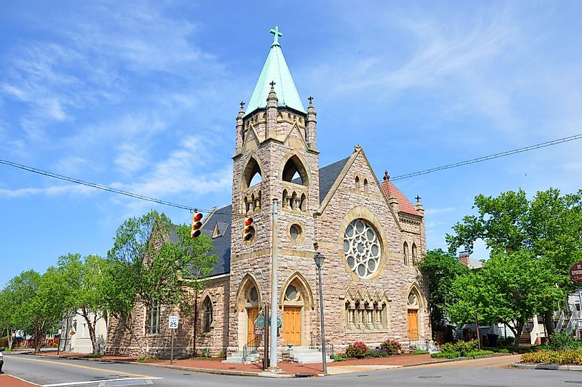 St. John's Episcopal Church in the historical downtown of Portsmouth, Virginia